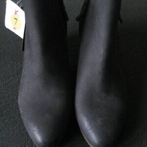 Frye Judith Double Zip Ankle Booties Dark Gray Leather FR40800 Womens Size 7 New